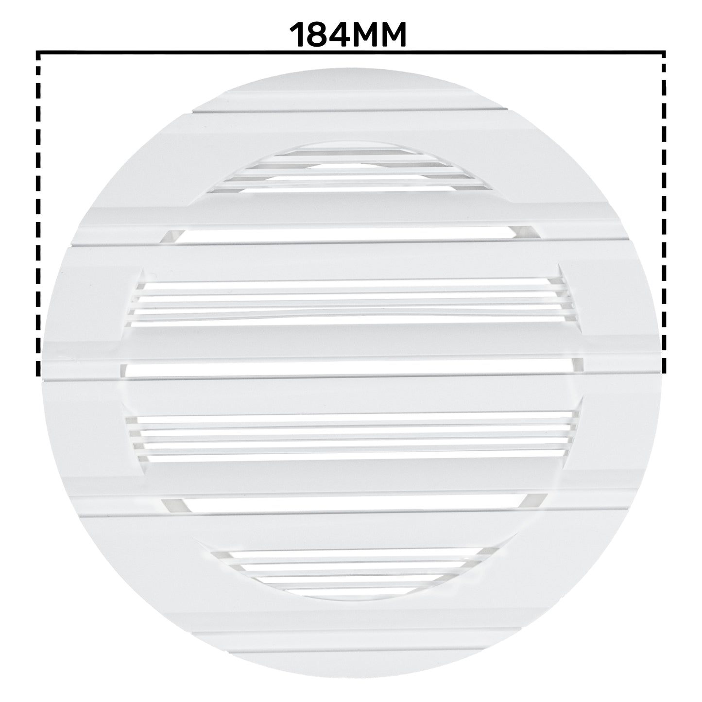 Louvre Vent Round Bella 150mm White