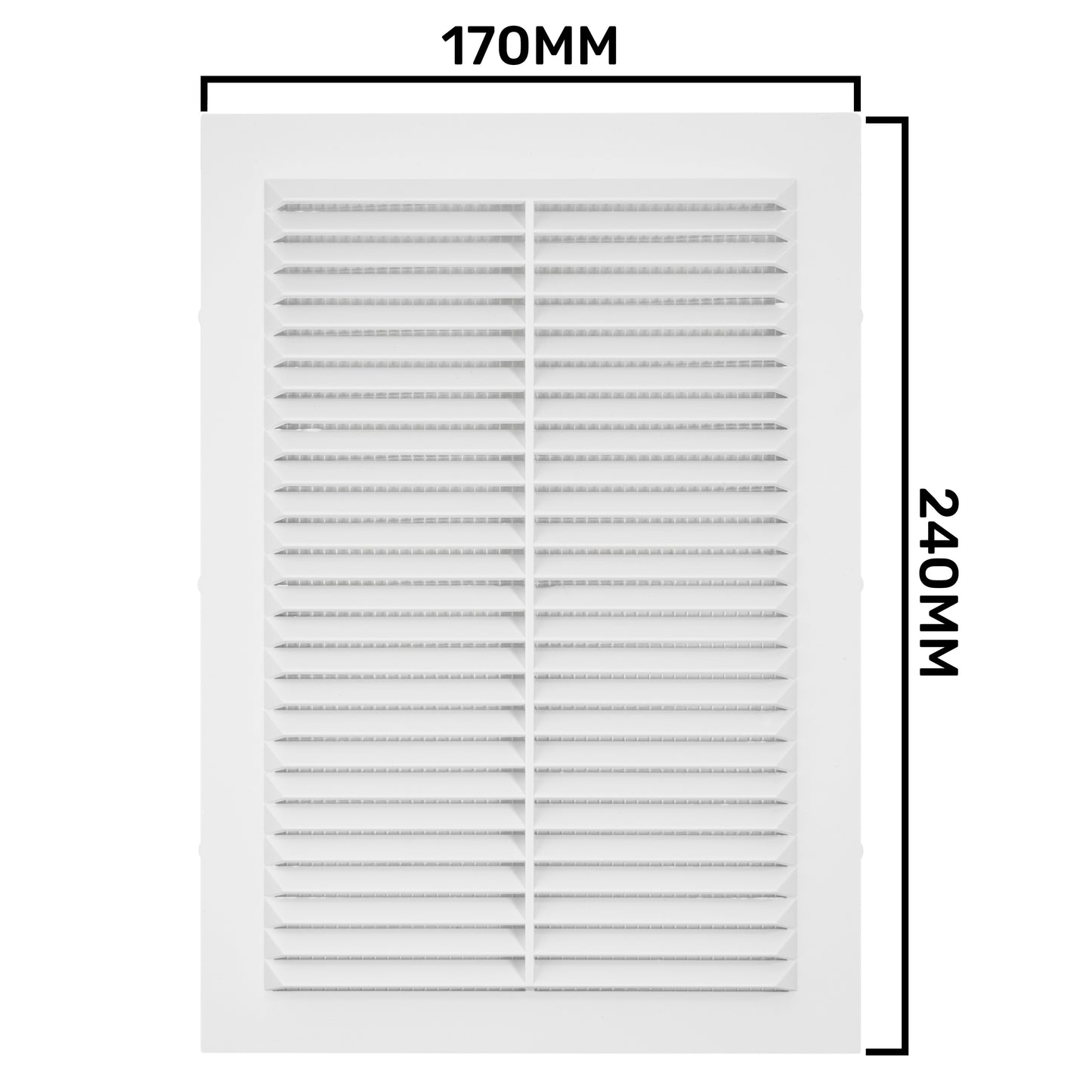 Louvre Vent D/170x240W 240mm X 170mm with Fly Screen