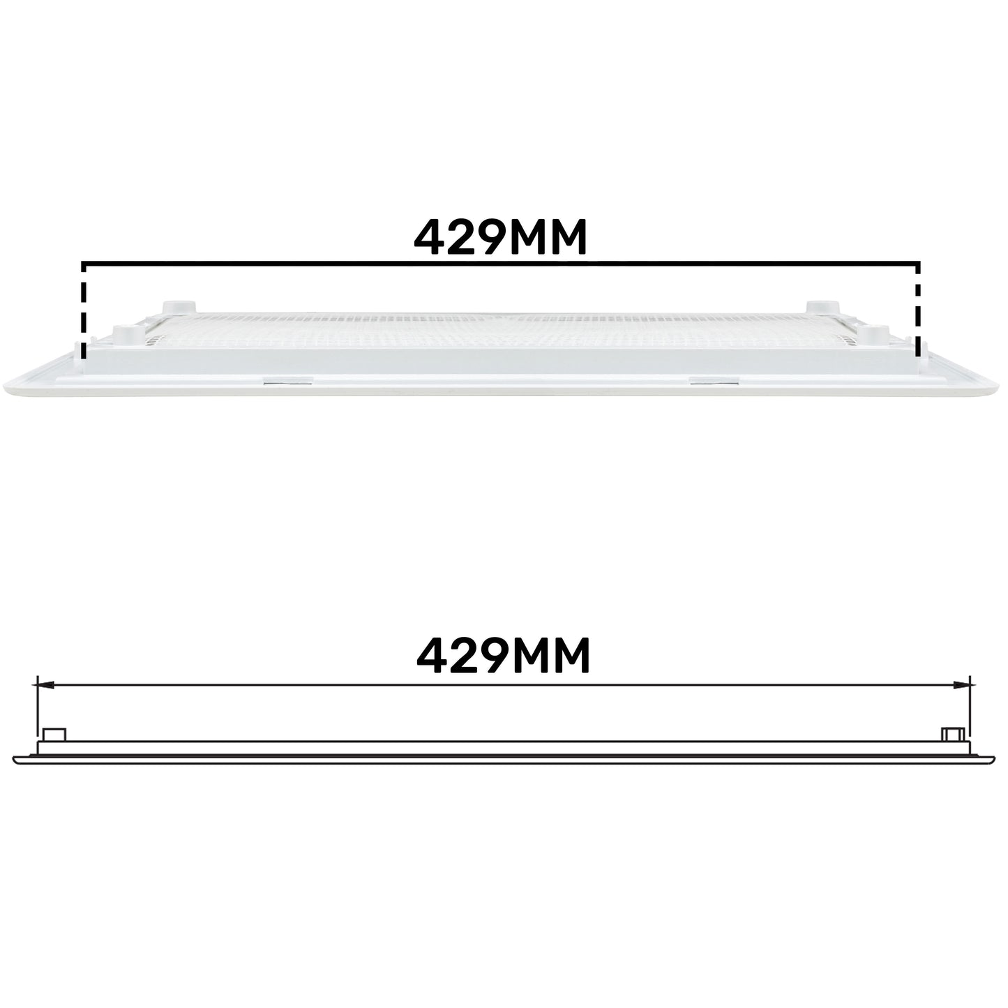 Louvre Vent D/430X110RW Classic 430mm X 110mm with Fly Screen