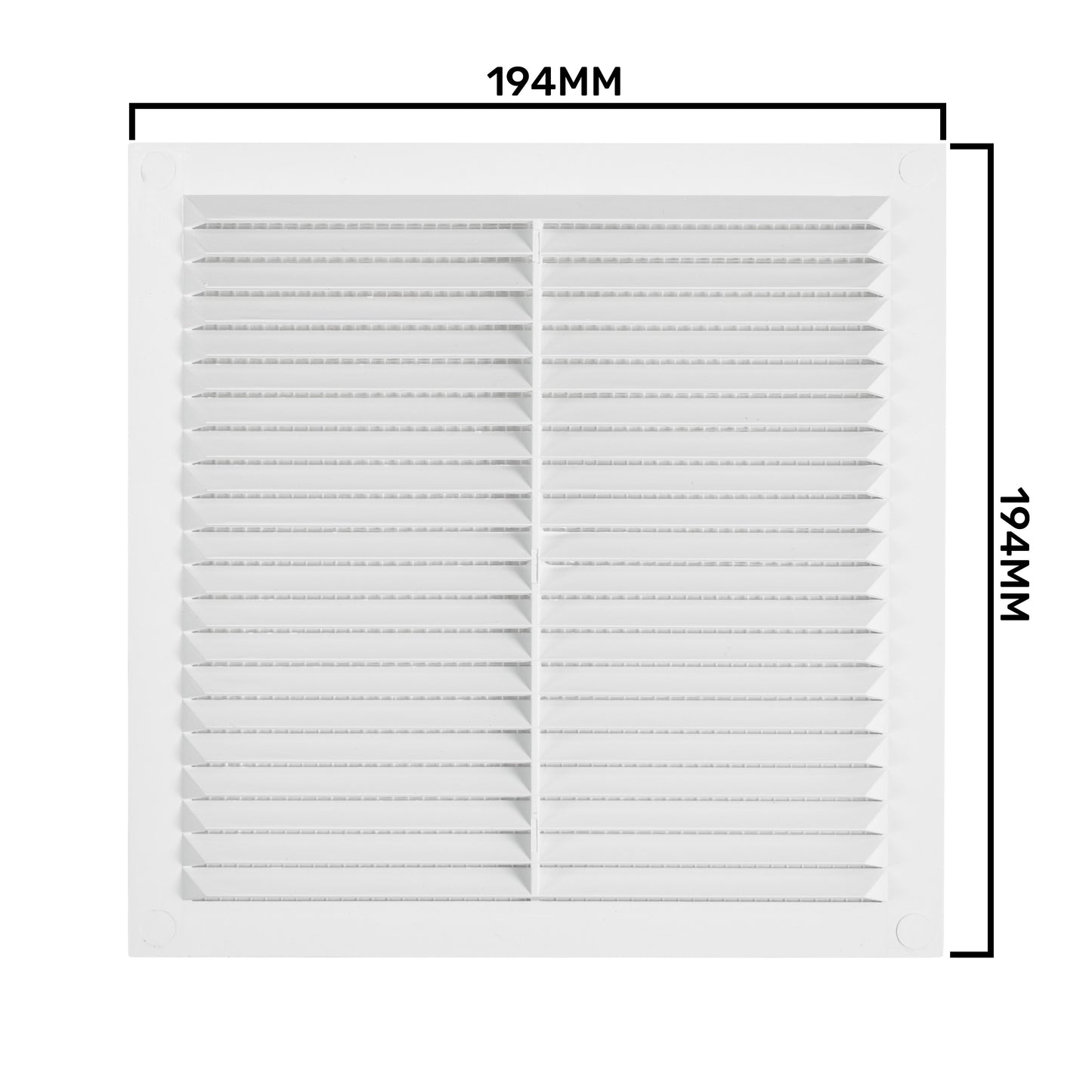 Louvre Vent D/195W 195mm X 195mm with Fly Screen