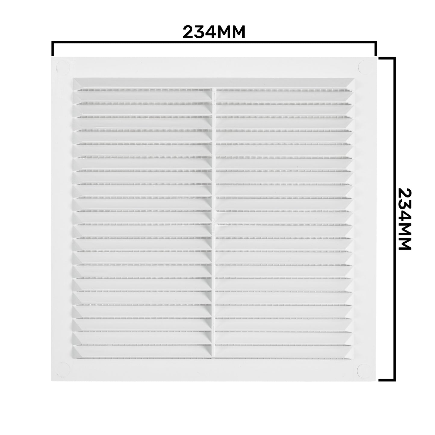 Louvre Vent D/235W 235mm X 235mm with Fly Screen