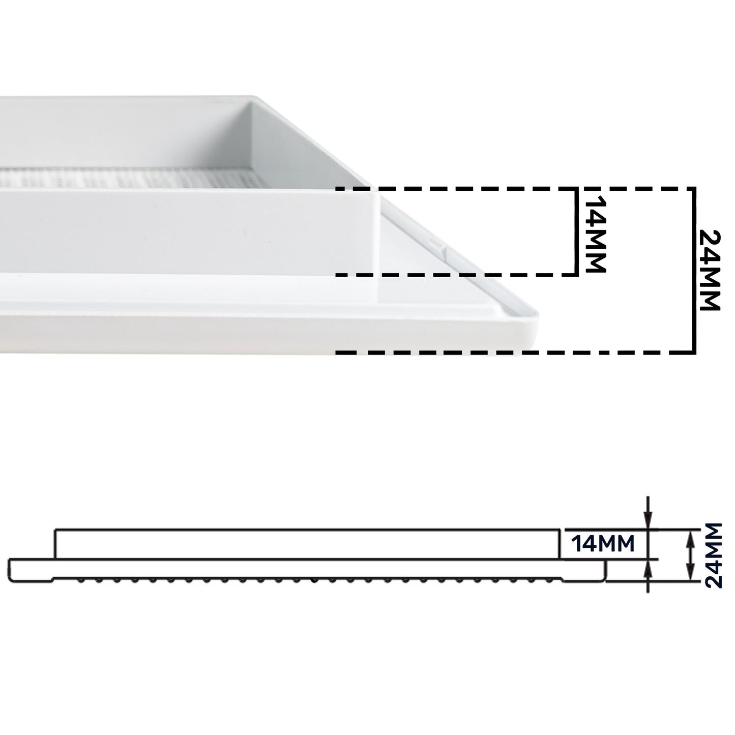 Louvre Vent White DL/90X240RW LUX With Fly Mesh