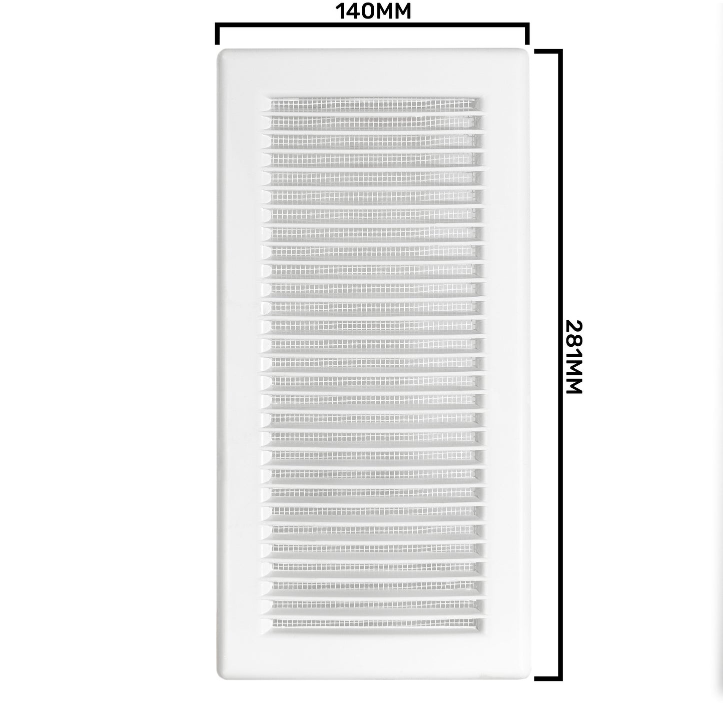 Louvre Vent White DL/90X240RW LUX With Fly Mesh