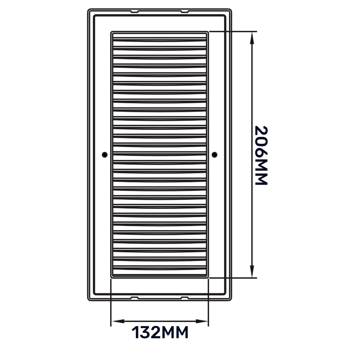 Louvre Vent White DL/140X210 RW LUX With Fly Mesh