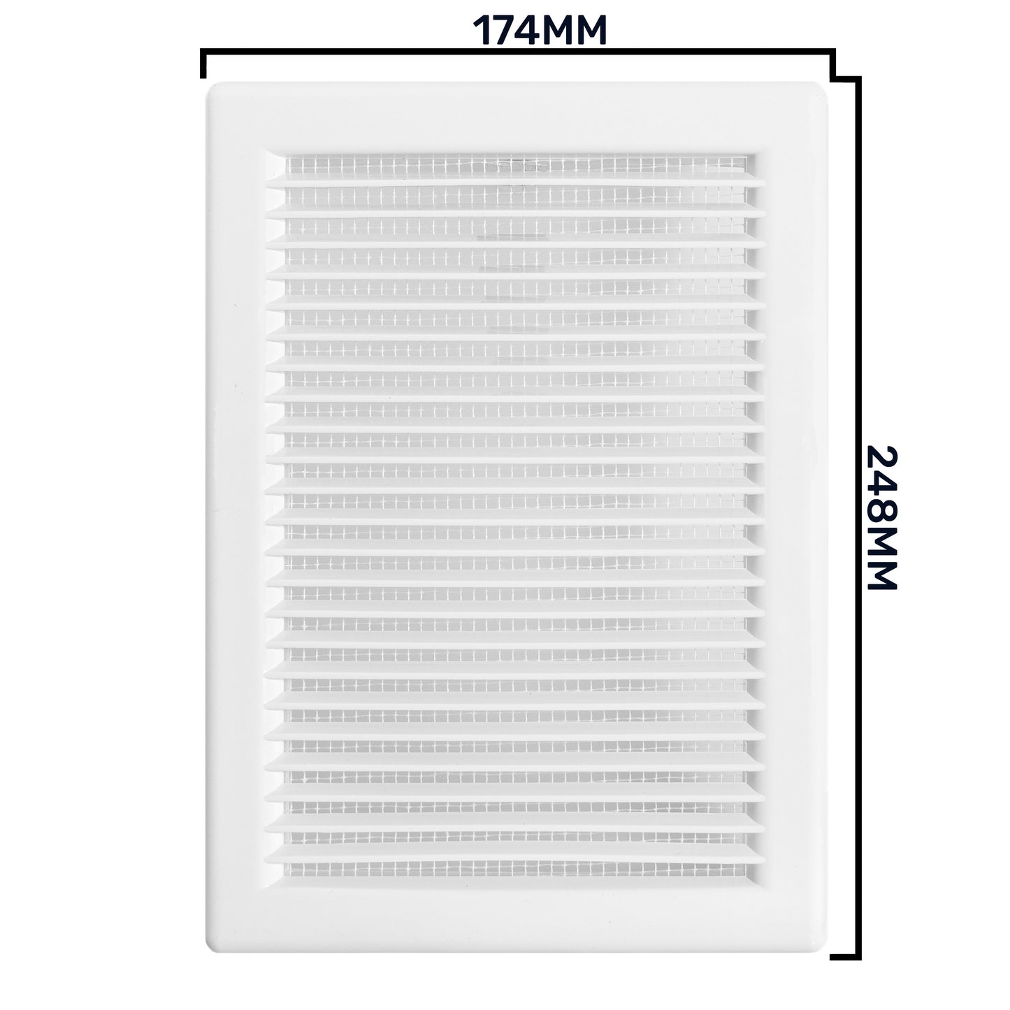 Louvre Vent White DL/140X210 RW LUX With Fly Mesh
