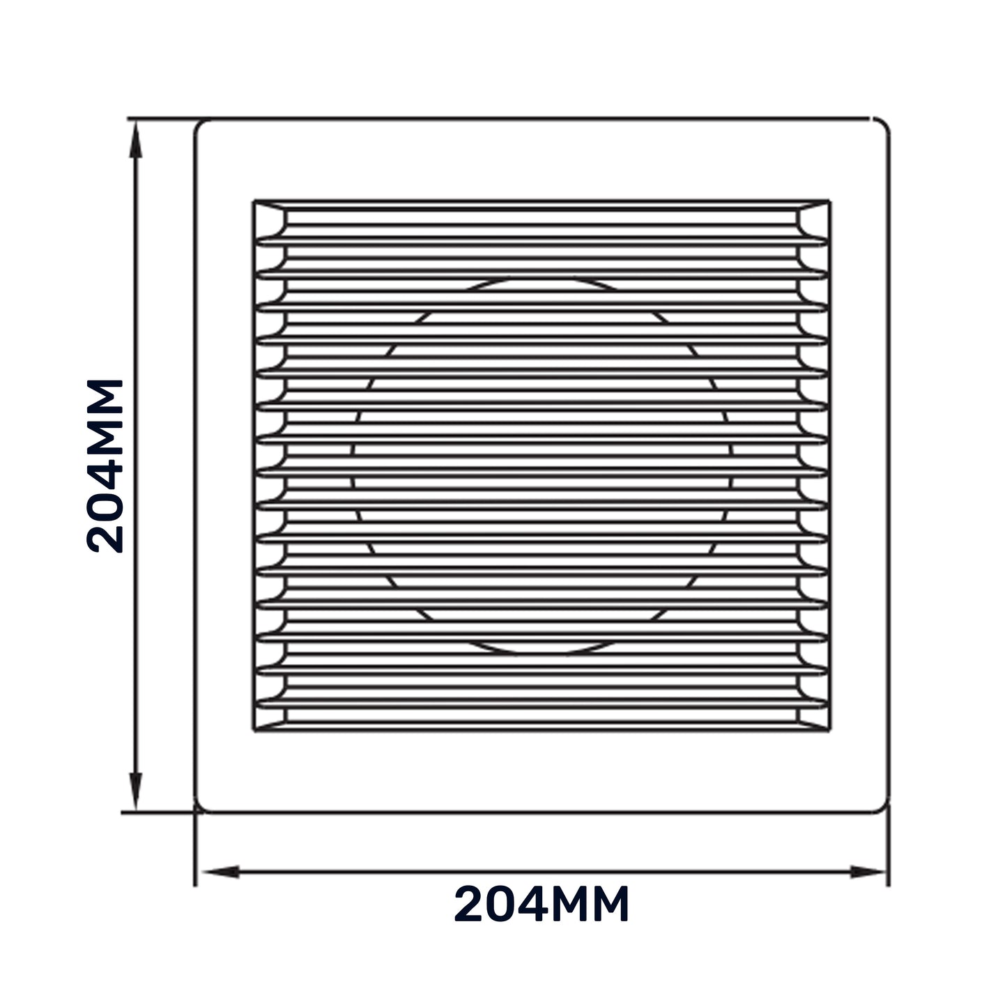 Louvre Vent White DL/150 RW LUX With Fly Mesh