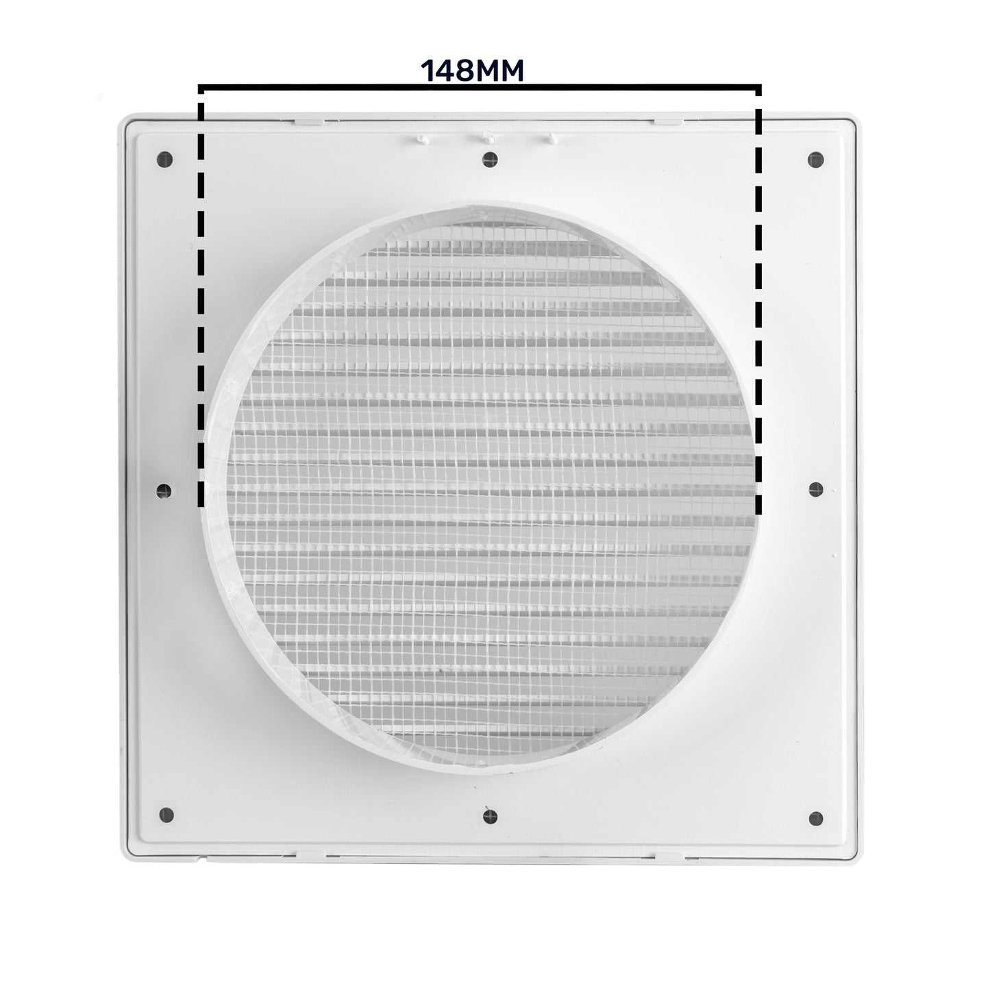 Louvre Vent White DL/150 RW LUX With Fly Mesh