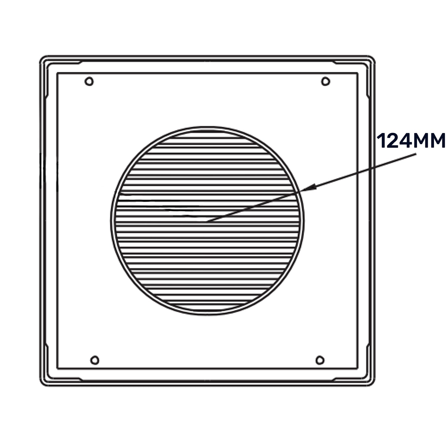 Louvre Vent White DL/125 RW LUX With Fly Mesh
