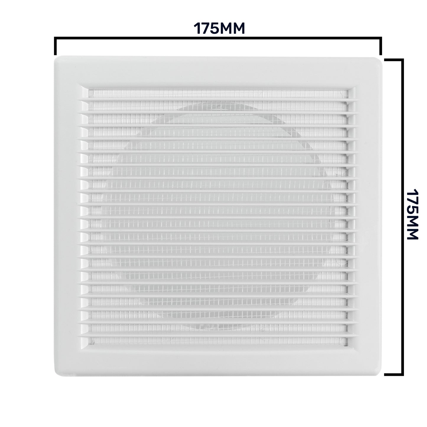 Louvre Vent White DL/125 RW LUX With Fly Mesh