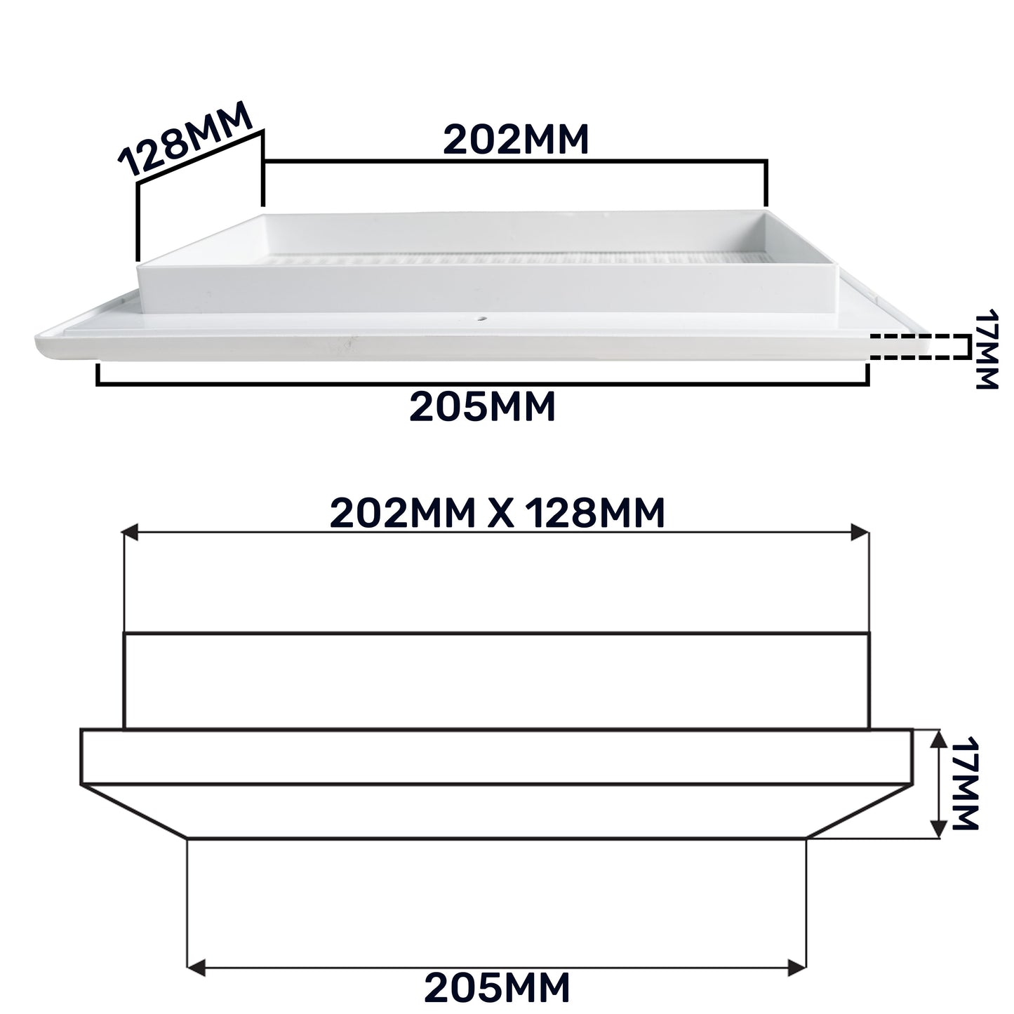 Louvre Vent Duo Smart 140/210 140mm X 210mm With Fly Mesh