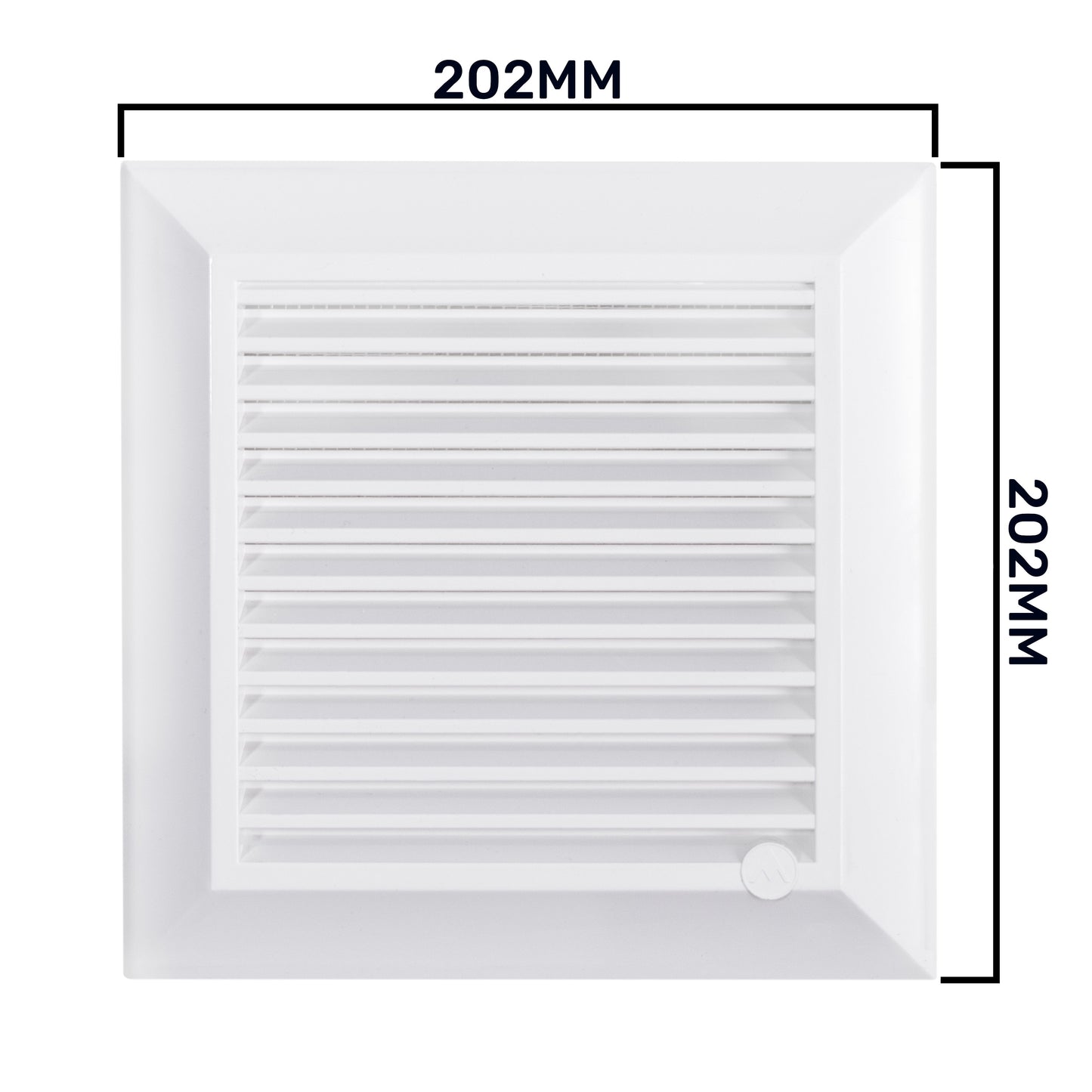Louvre Vent White Duo Smart 165 With Fly Mesh