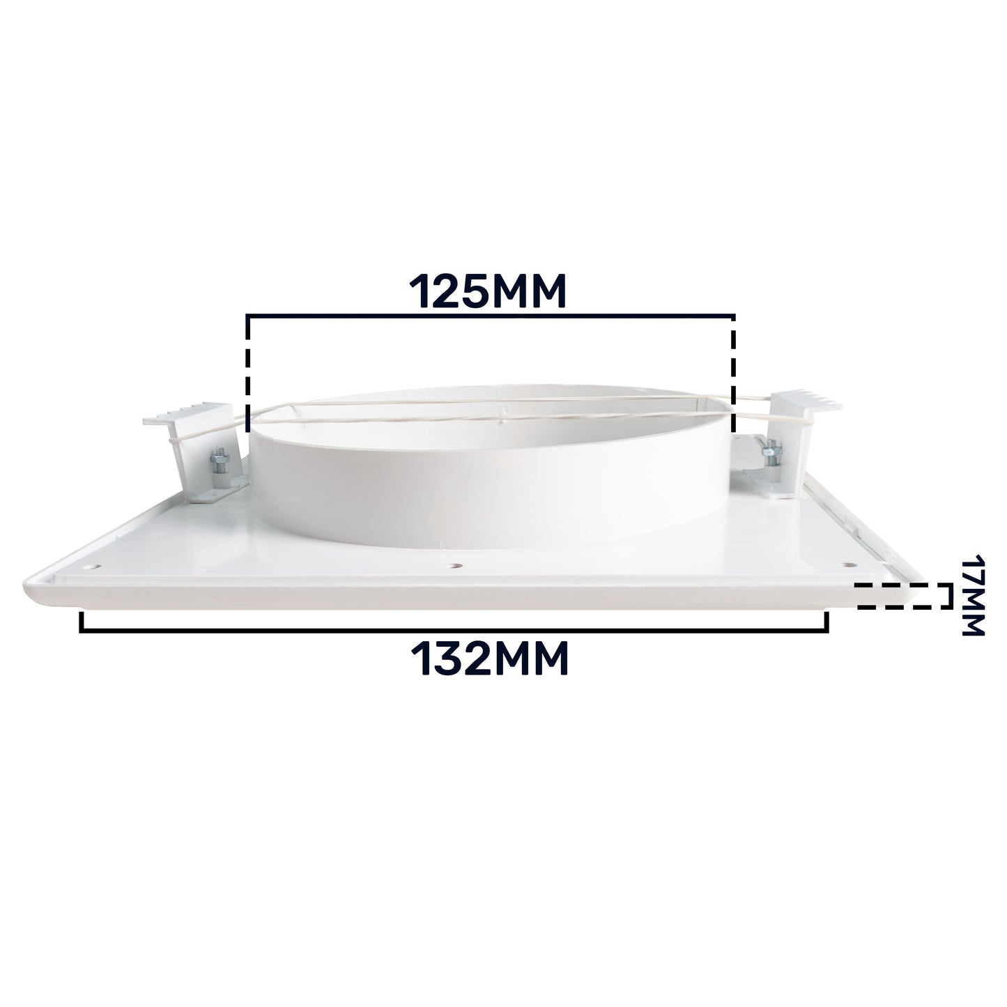 Louvre Vent White Duo Smart 135 fi 125mm With Fly Mesh