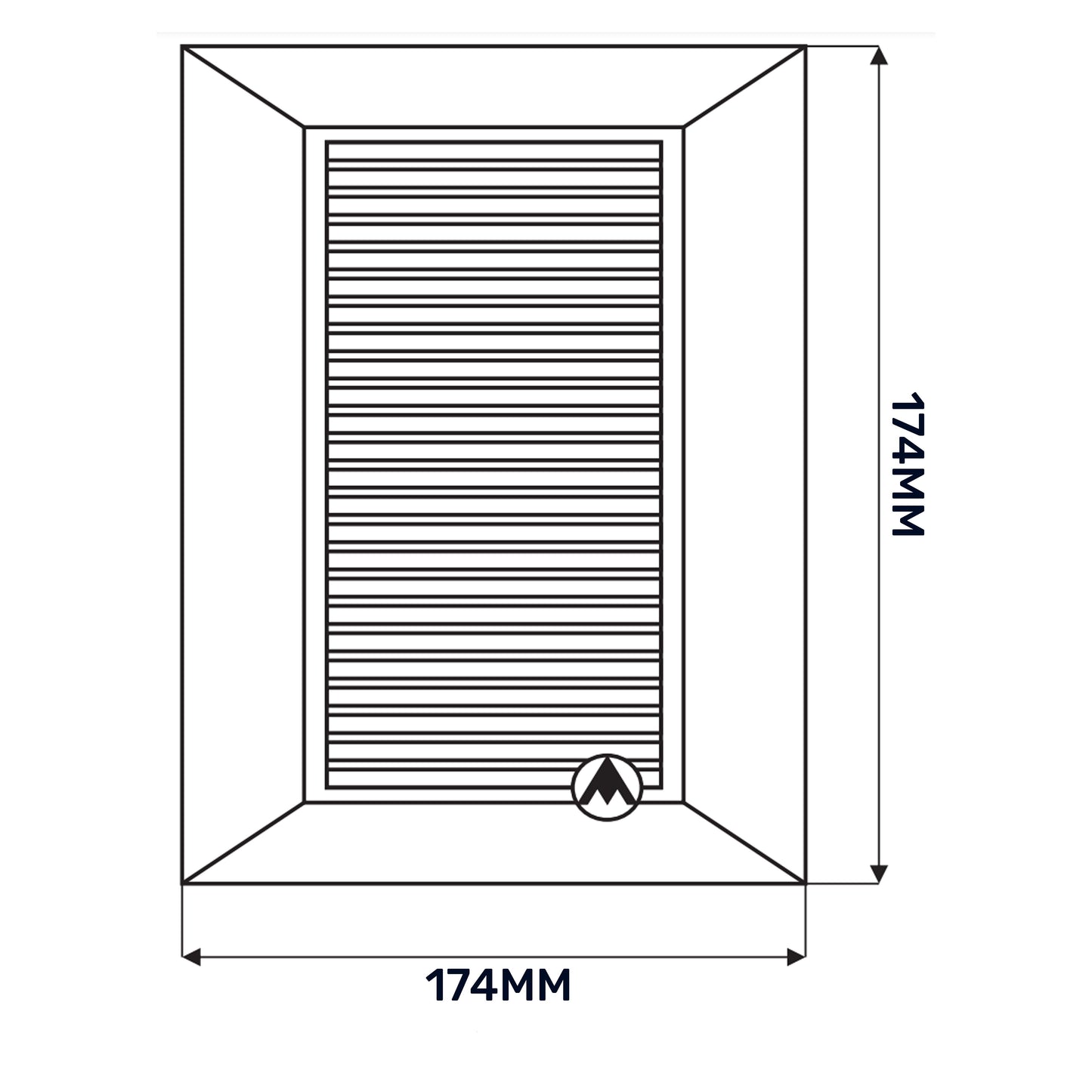 Louvre Vent White Duo Smart 135 fi 125mm With Fly Mesh