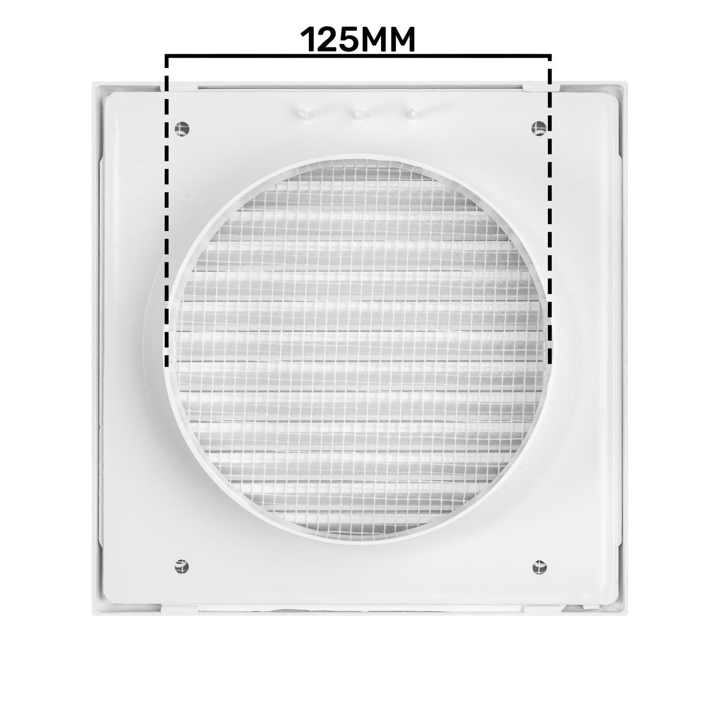 Louvre Vent White Duo Smart 135 fi 125mm With Fly Mesh