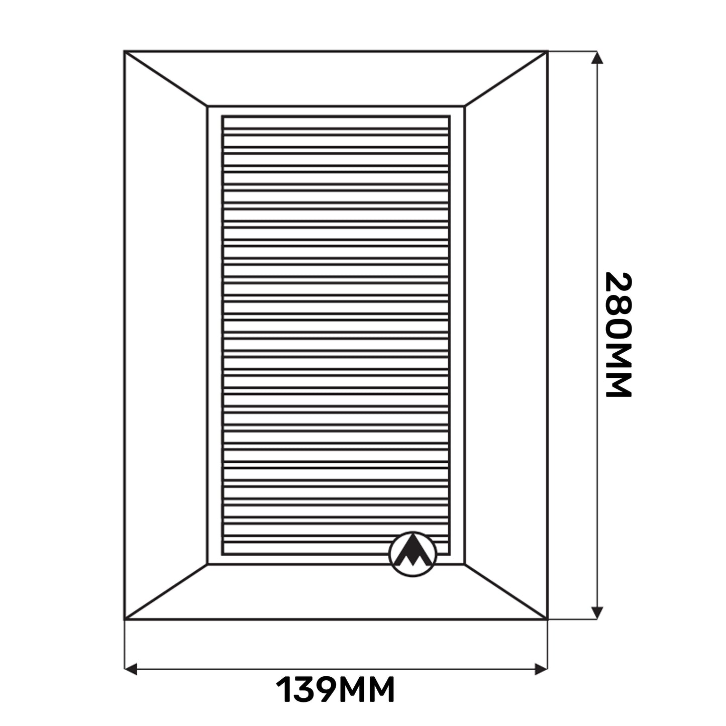 Louvre Vent Duo Smart 90/240 Brown 90mm x 240mm With Fly Mesh