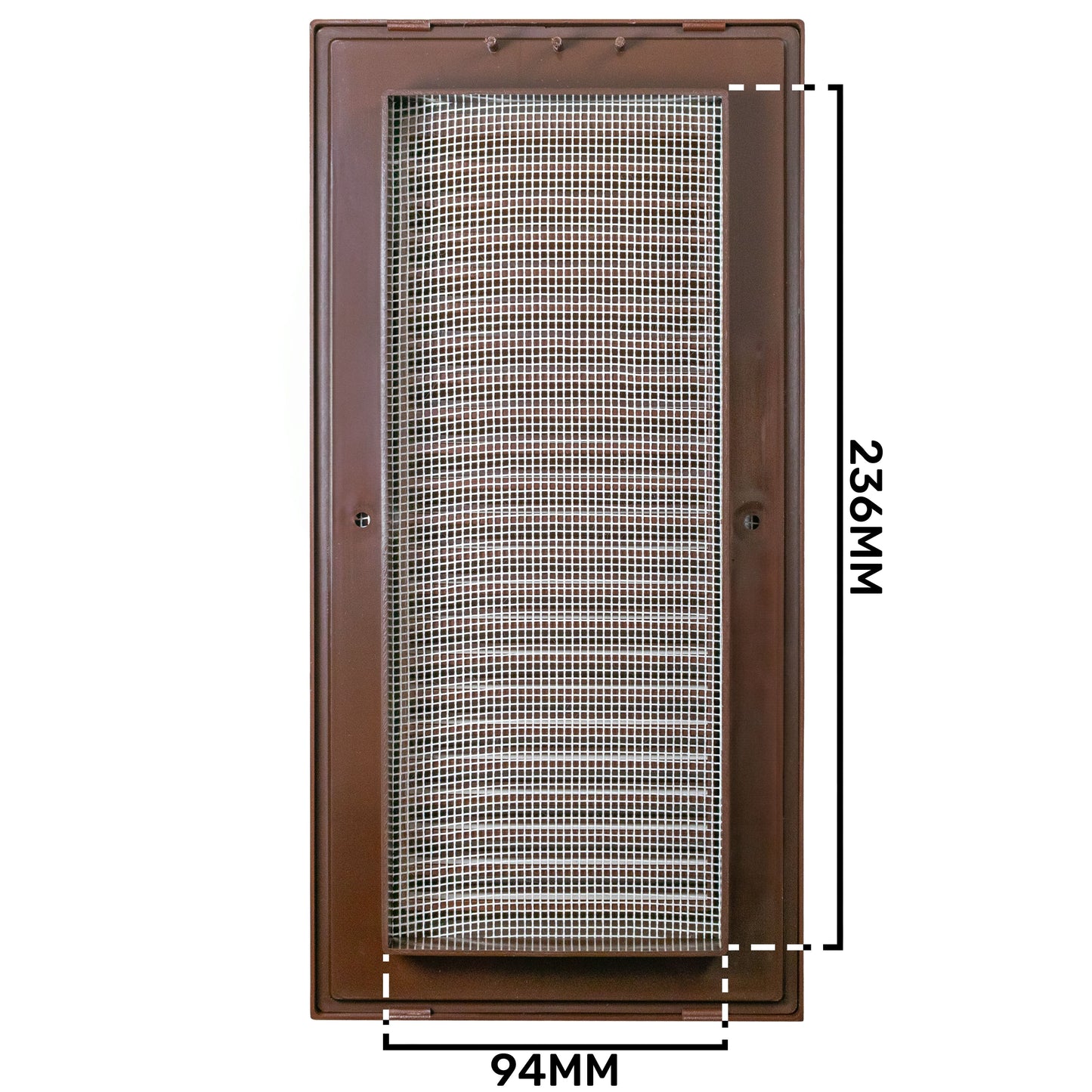 Louvre Vent Duo Smart 90/240 Brown 90mm x 240mm With Fly Mesh