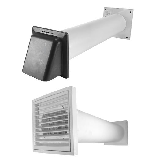 Through Wall Ventilation Kit Louvre Vent VC-KR0153 with Graphite External Vent