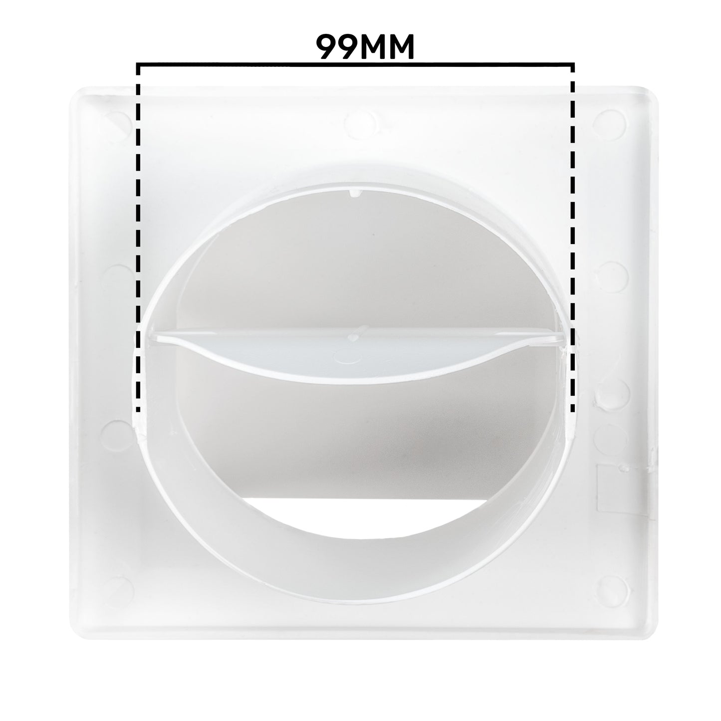 External White Louvre Vent KRD/100 fi100mm