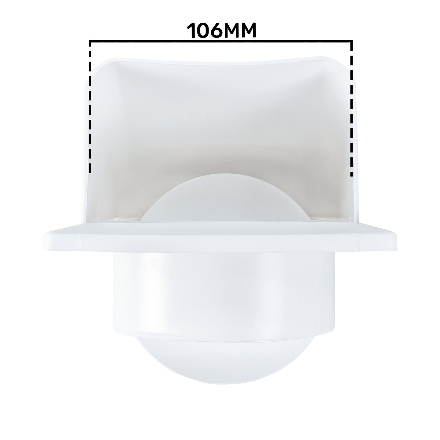 External White Louvre Vent KRD/100 fi100mm
