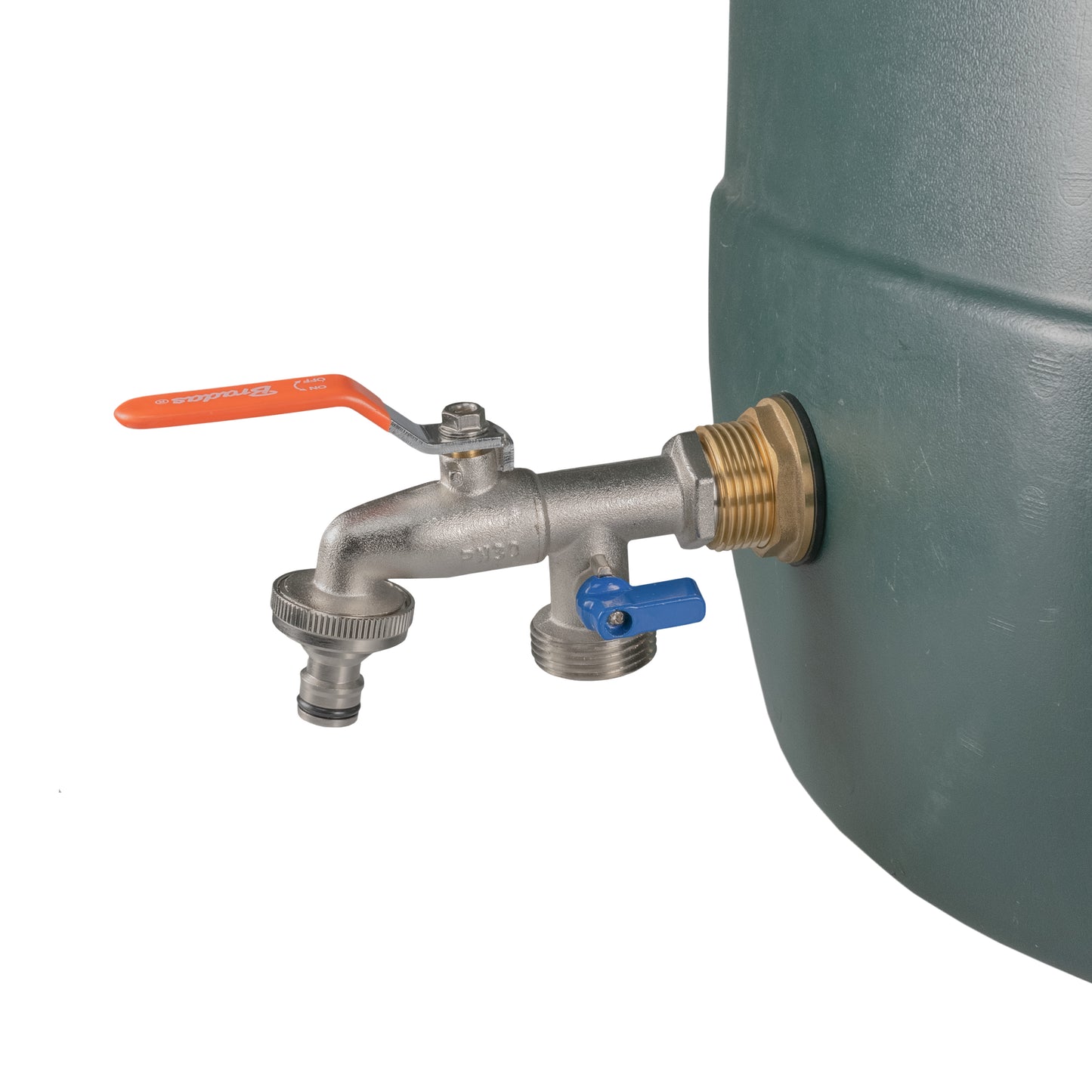 Water Butt Brass Kit 3/4" with Double Tap and Drill Bit