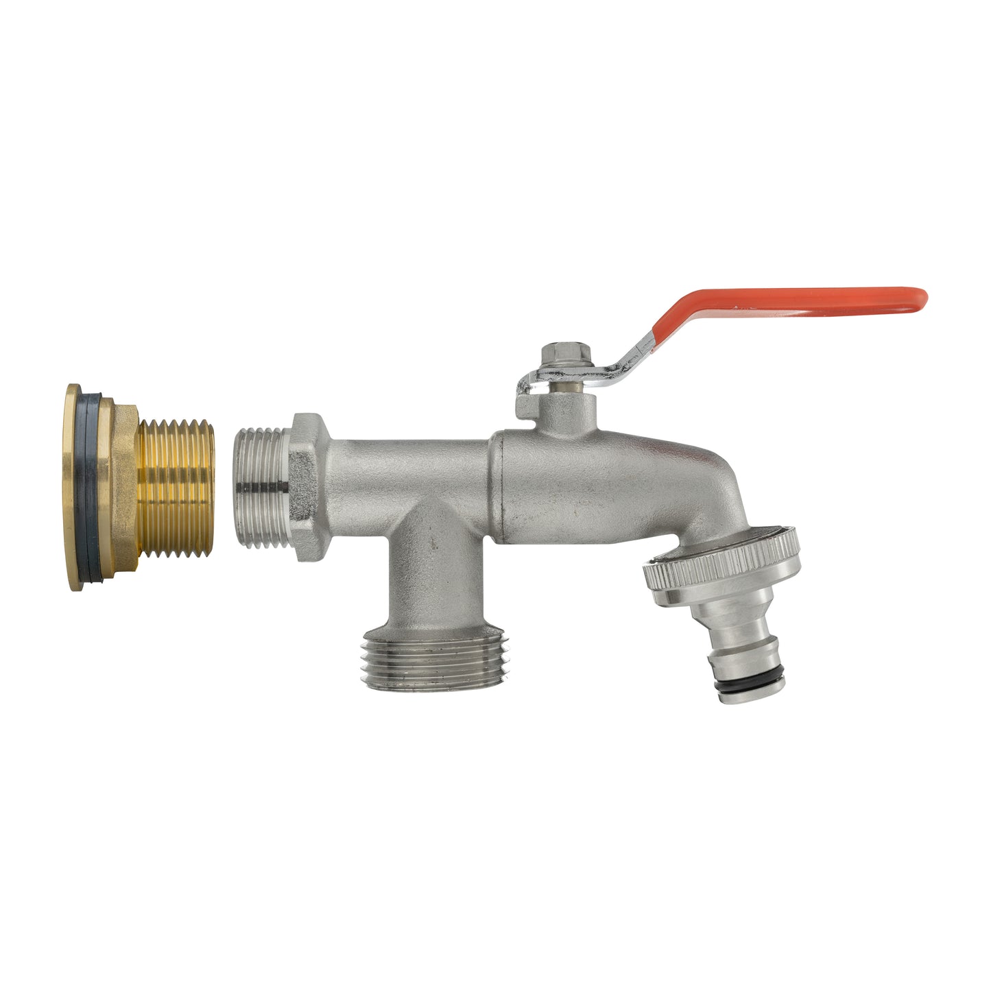 Water Butt Brass Kit 3/4" with Double Tap and Drill Bit