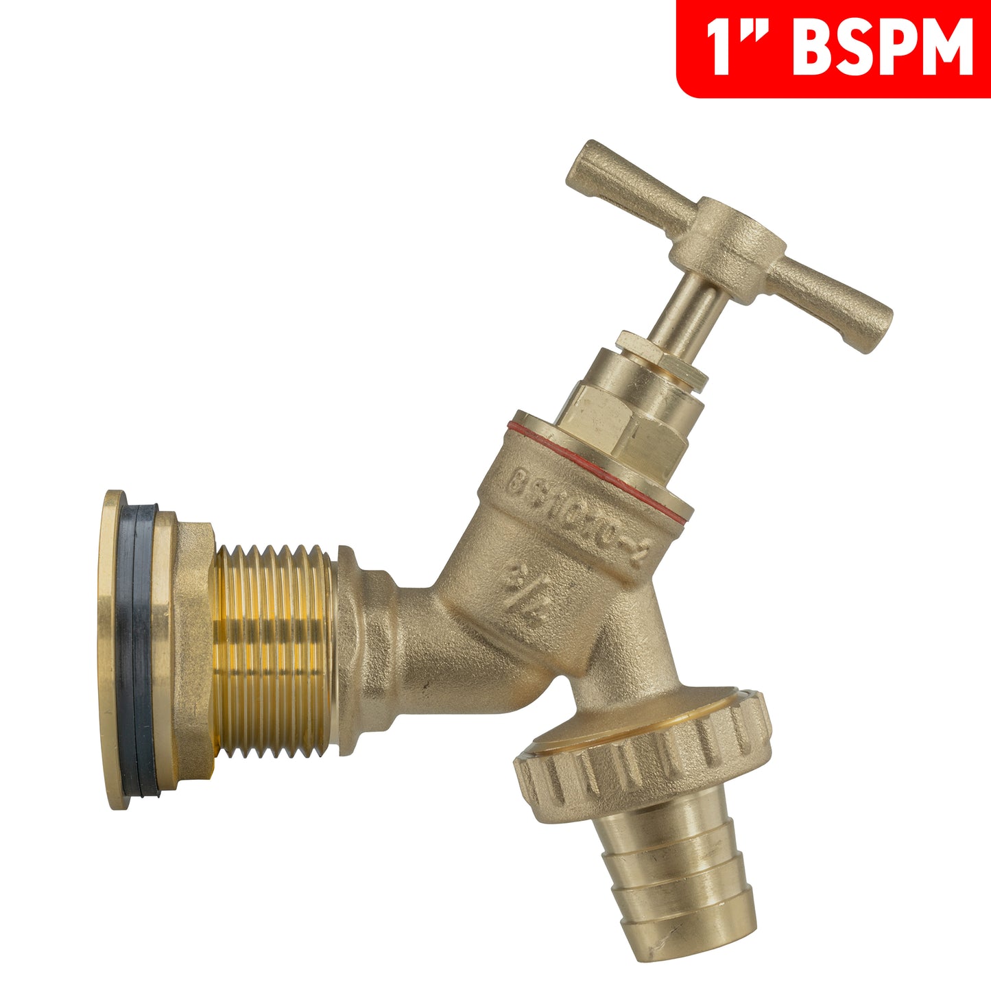Water Butt Brass Kit 1" with Brass Barbed Tap