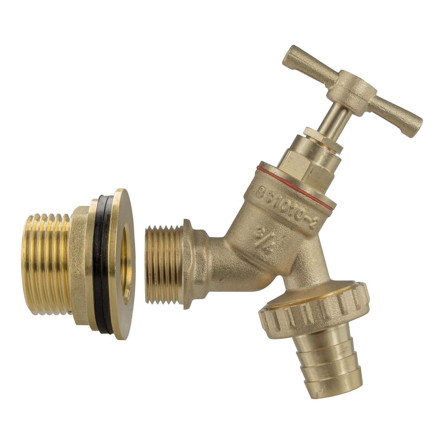Water Butt Brass Kit 1" with Brass Barbed Tap