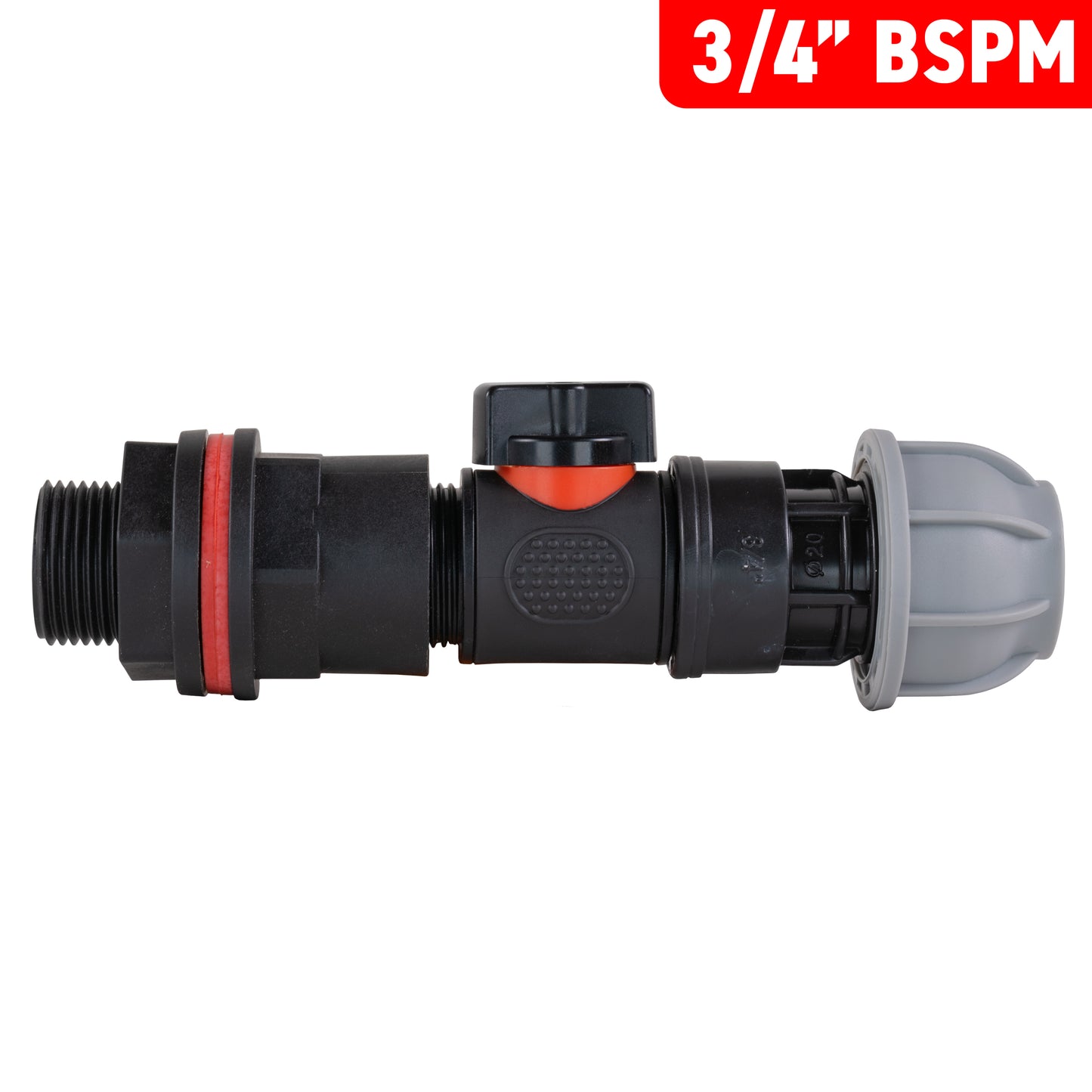 Water Butt Kit 3/4" with In-Line Valve + 25mm MDPE Joiner and Drill Bit