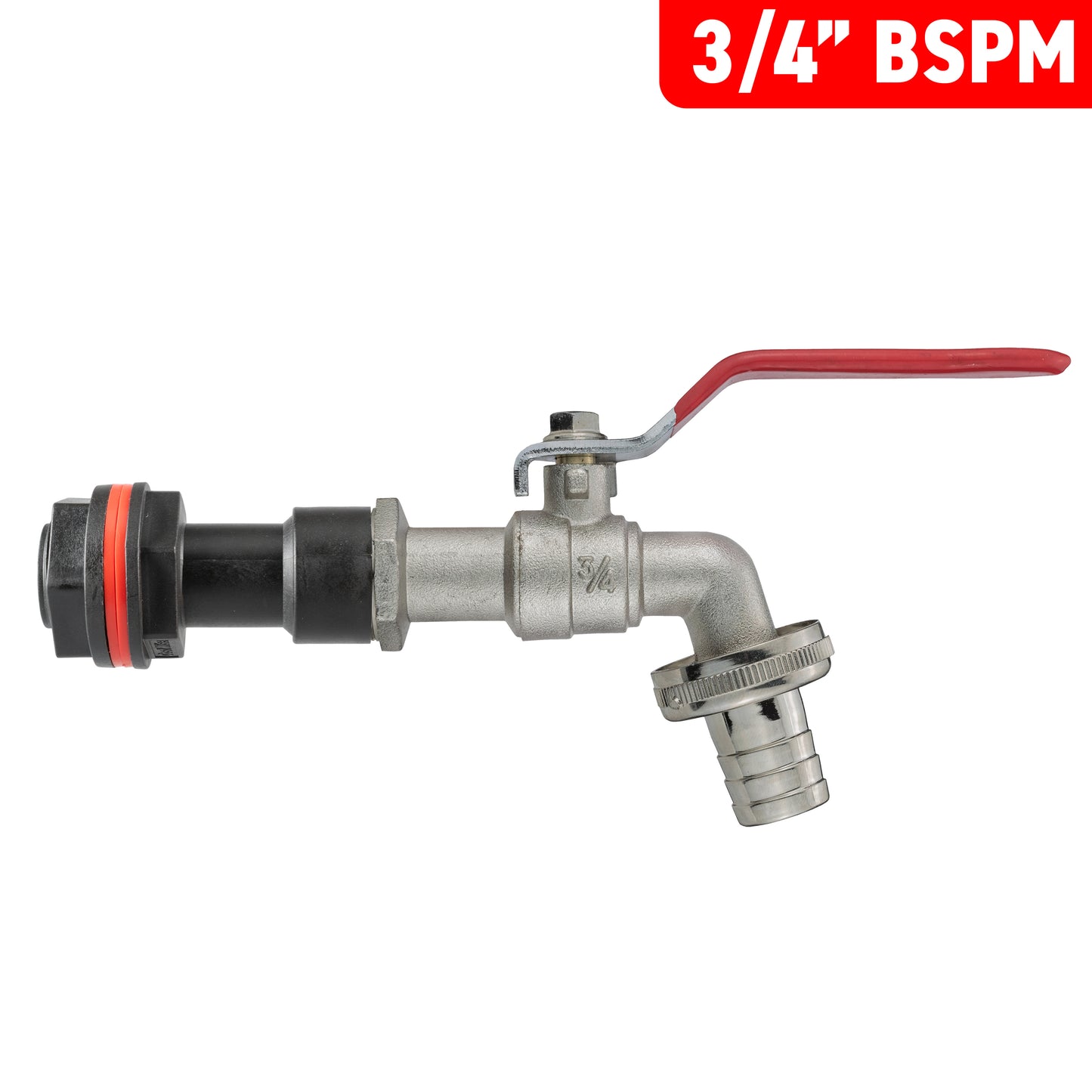 Water Butt Extension Kit 3/4" with Barbed Lever Tap and Drill Bit