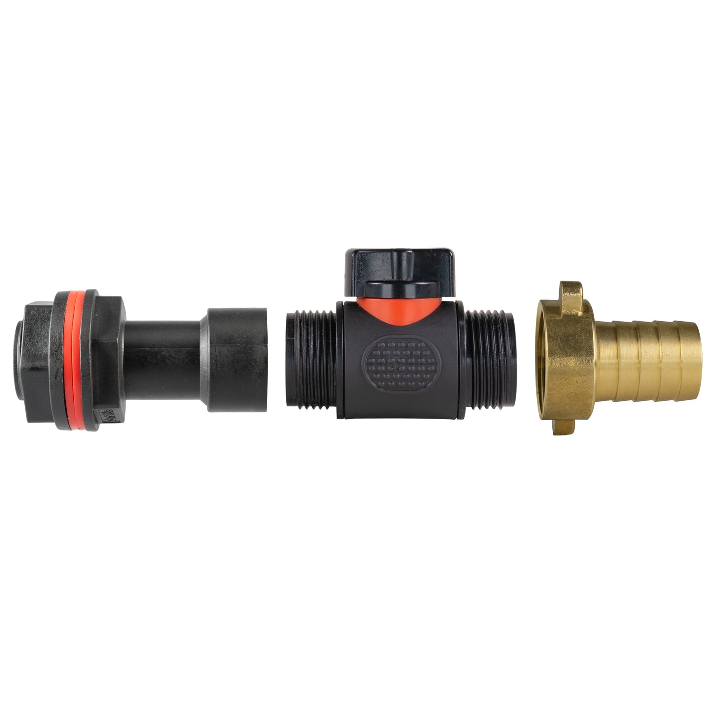 Water Butt Extension Kit 3/4" with In-Line Valve + Brass 3/4" Barb and Drill Bit