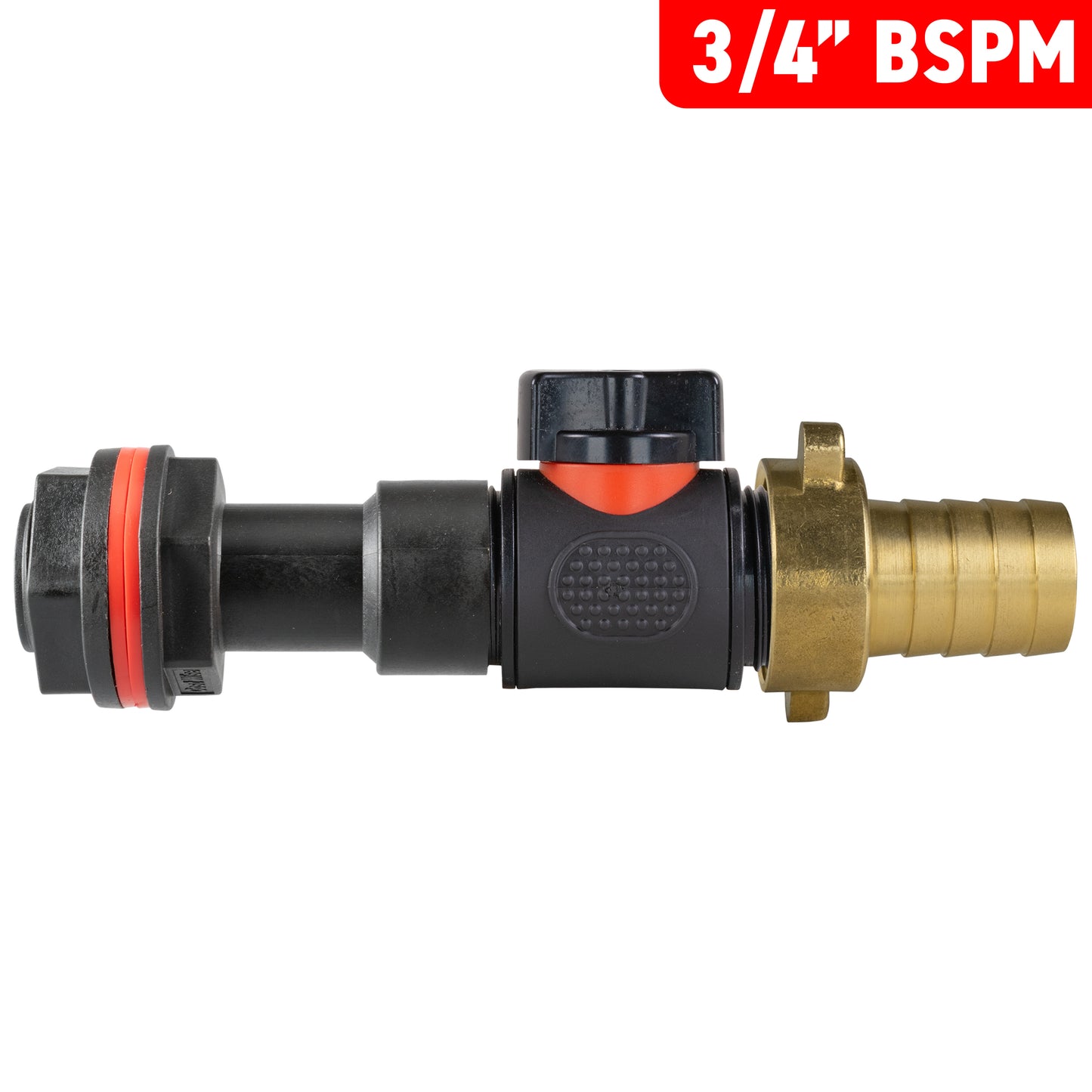 Water Butt Extension Kit 3/4" with In-Line Valve + Brass 3/4" Barb and Drill Bit