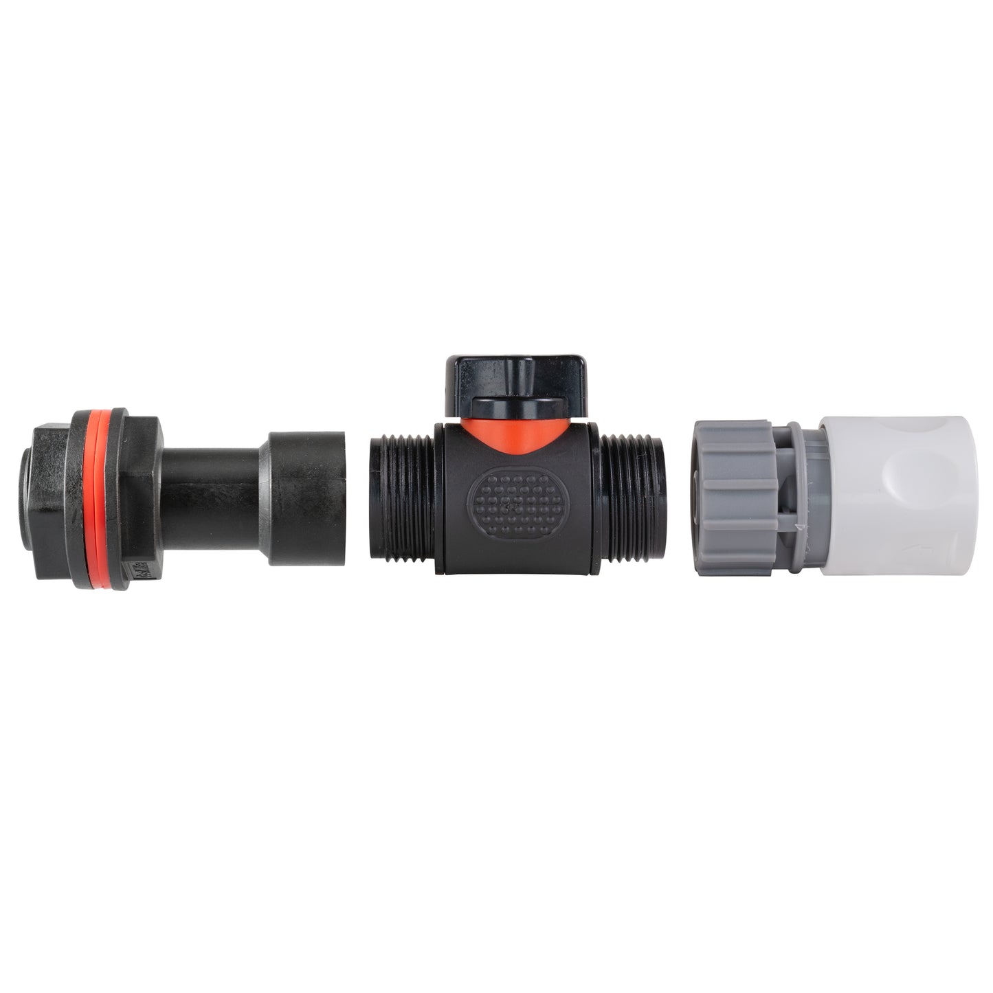 Water Butt Extension Kit 3/4" with In-Line Valve + Female Quick Connector WL and Drill Bit