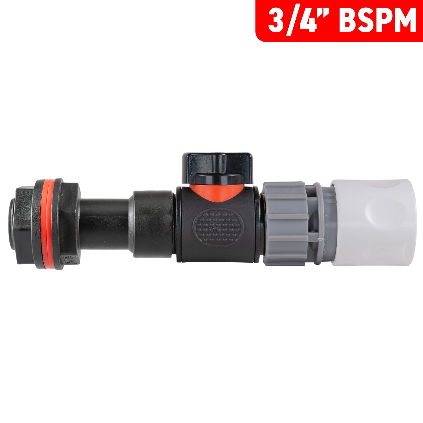 Water Butt Extension Kit 3/4" with In-Line Valve + Female Quick Connector WL and Drill Bit