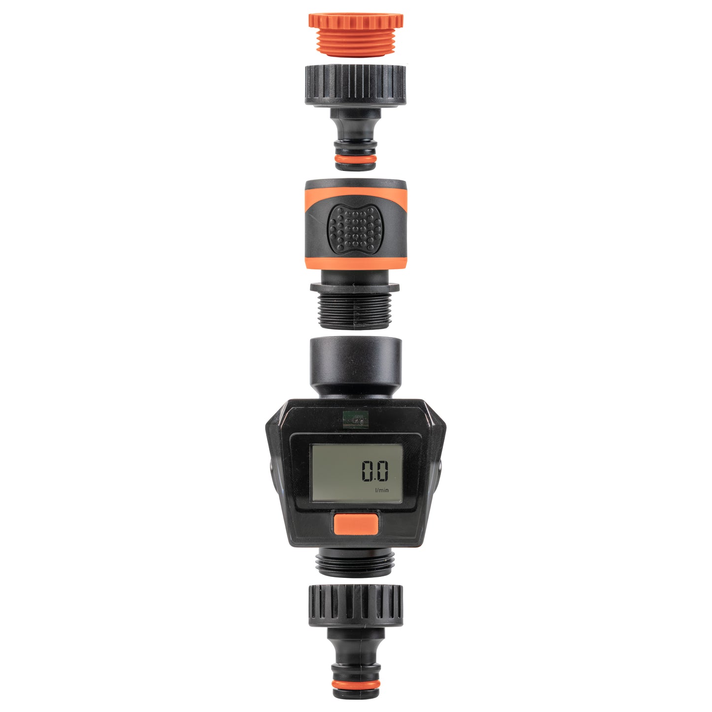 Water Flow Meter Black/Orange