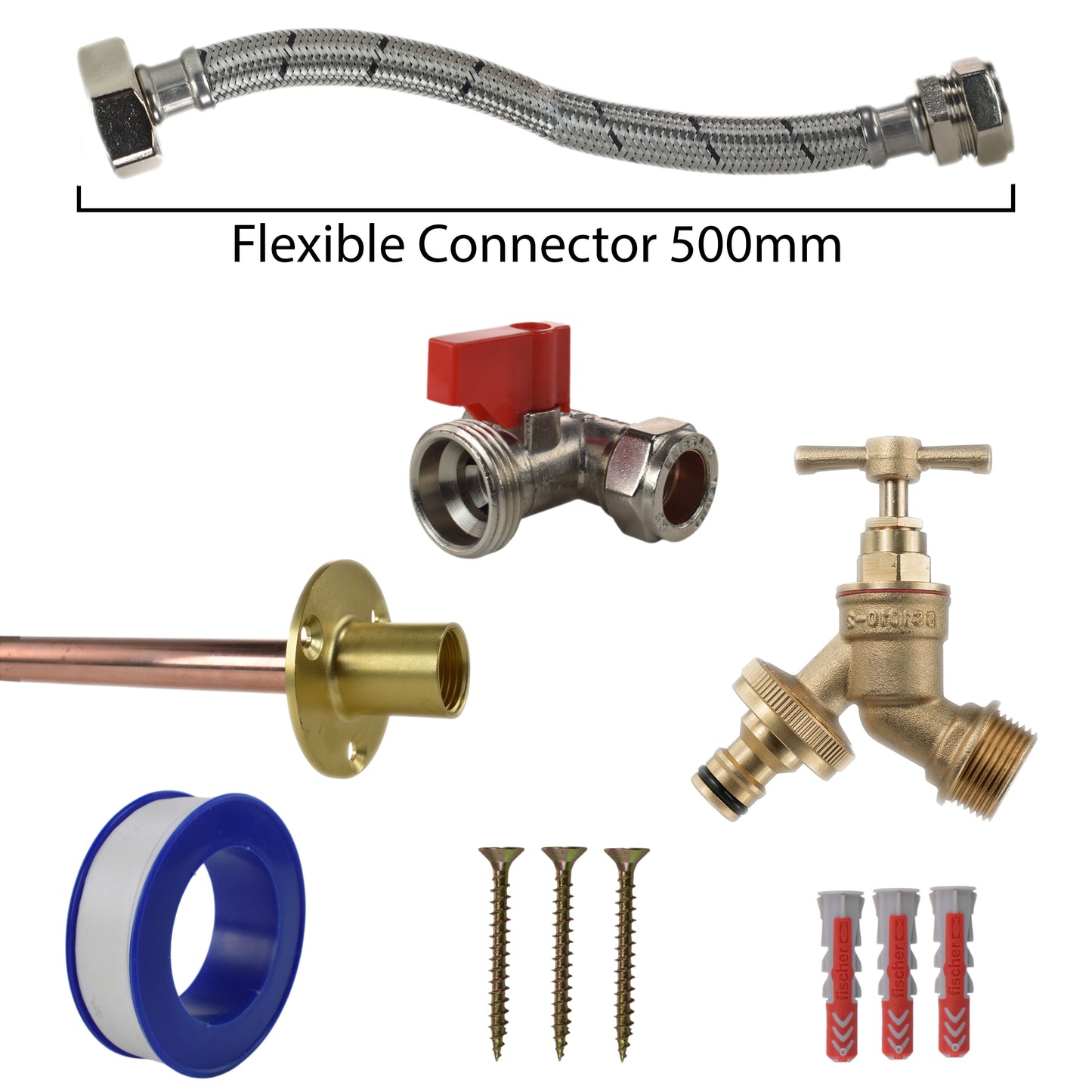 Brass Quick Connect Bib Tap STANDARD Connection Kit