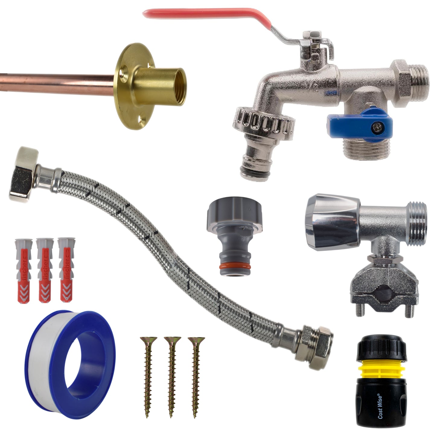 Double Lever Tap FULL Connection Kit