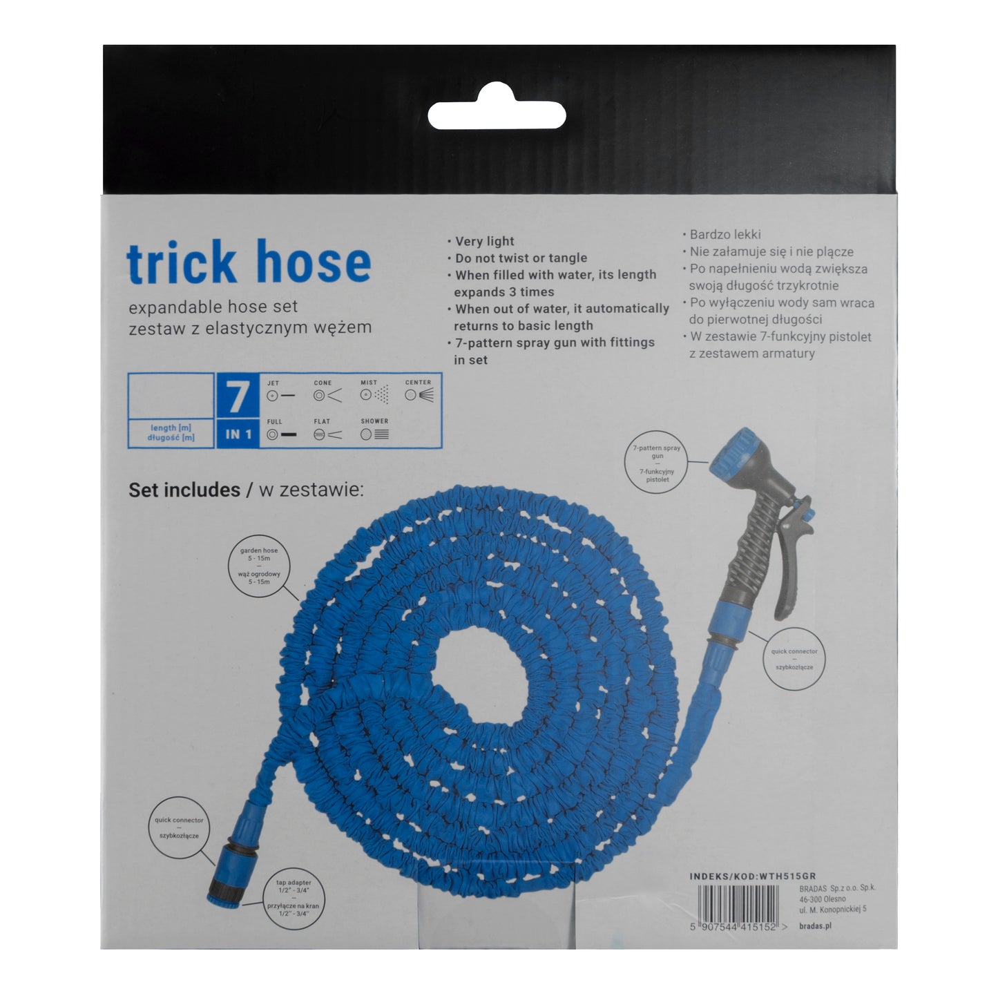 Expanding Trick Hose 10m - 30m Blue