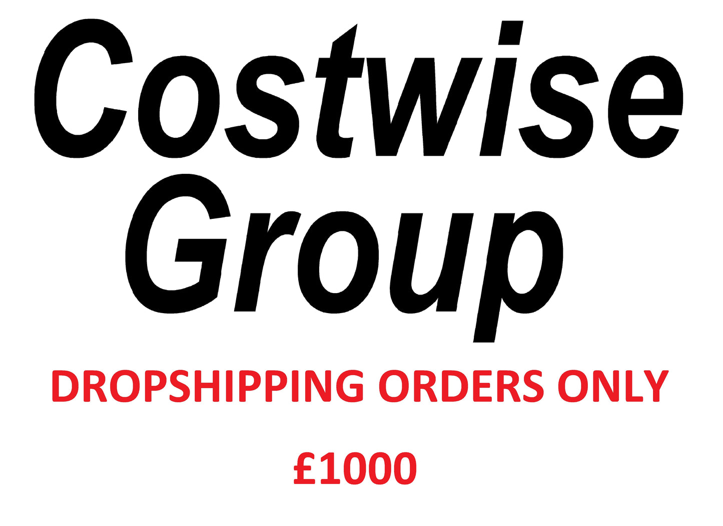 DROPSHIPPING ORDERS ONLY