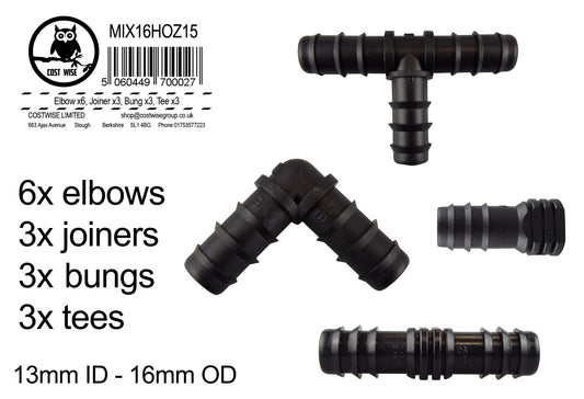 Mix 1/2" Barb Connectors HOZ15