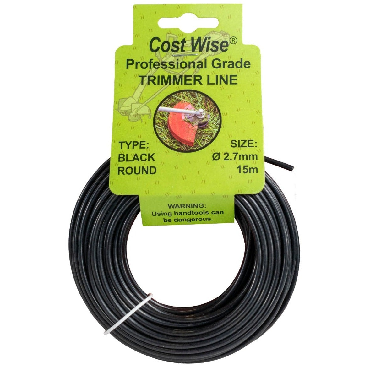 Strimmer Line Black Round 2.7mm x 15m