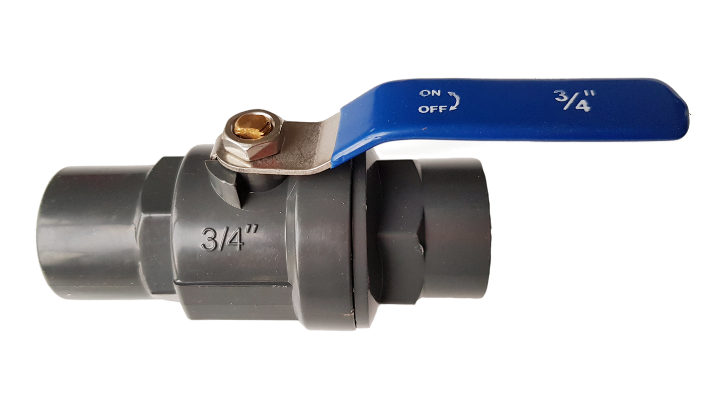 PP 3/4" BSPF Stopcock with Stainless Steel Ball Valve and Handle