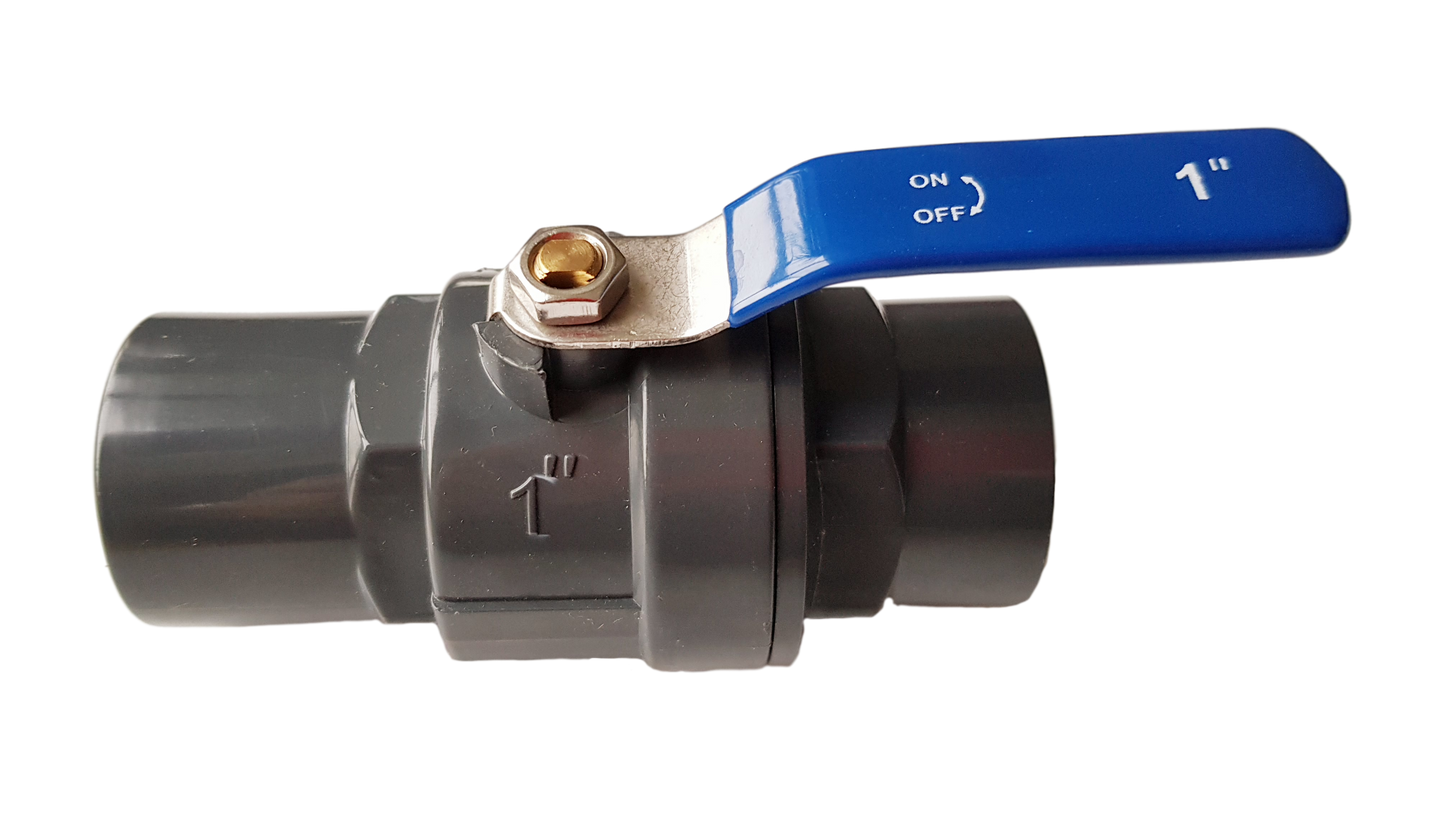 PP 1" BSPF Stopcock with Stainless Steel Ball Valve and Handle