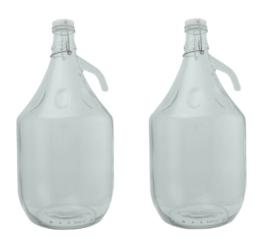 Glass Demijohn 5L 2 Pack Swing Top Cap
