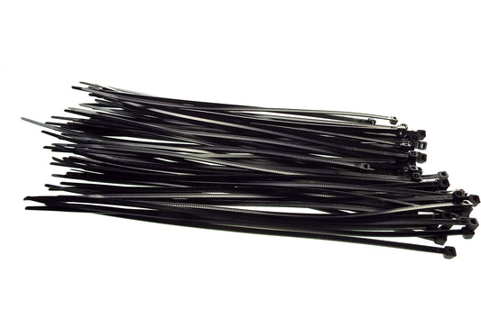 100 Cable Ties (4.8mm x 300mm) Black