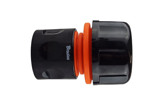 Female Hose Connector Max Flo 1" Hose Black/Orange