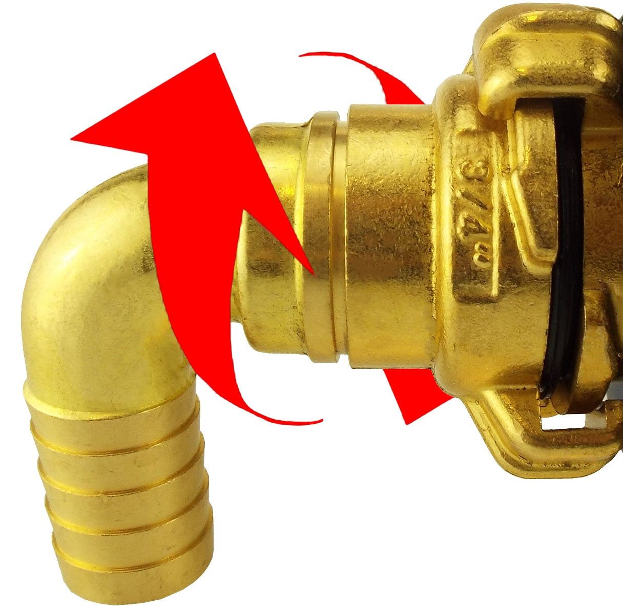 Claw Brass - Swivel Elbow 3/4" Hose