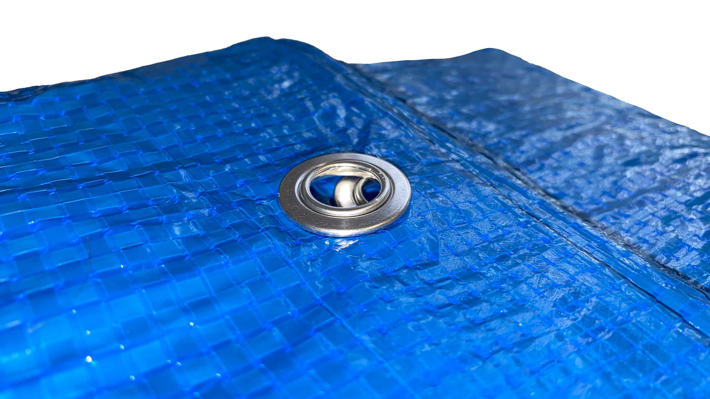 X001F7V6KX x18, MYPURECORE Large Blue Tarpaulin in Various Sizes - Durable, Water & UV Resistant Tarp Plastic Sheet for Outdoor, Camping, Tent Groundsheet & Garden - Ground Sheet for Versatile Use (4m x 5m)