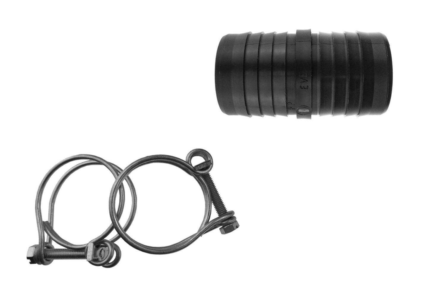 X001N61OIP x1, Hose Pipe Connector Set – 25mm Pond Hose Connector with 2 Wire Hose Clips – Pond Hose Pipe Joiner – Adjustable Hose Clamps with Screw Fitting for Standard 25-29mm Diameter Size. Set by MYPURECORE