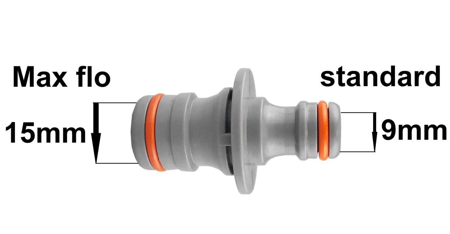 Two Way Connector Male - Max Flo Black/Orange