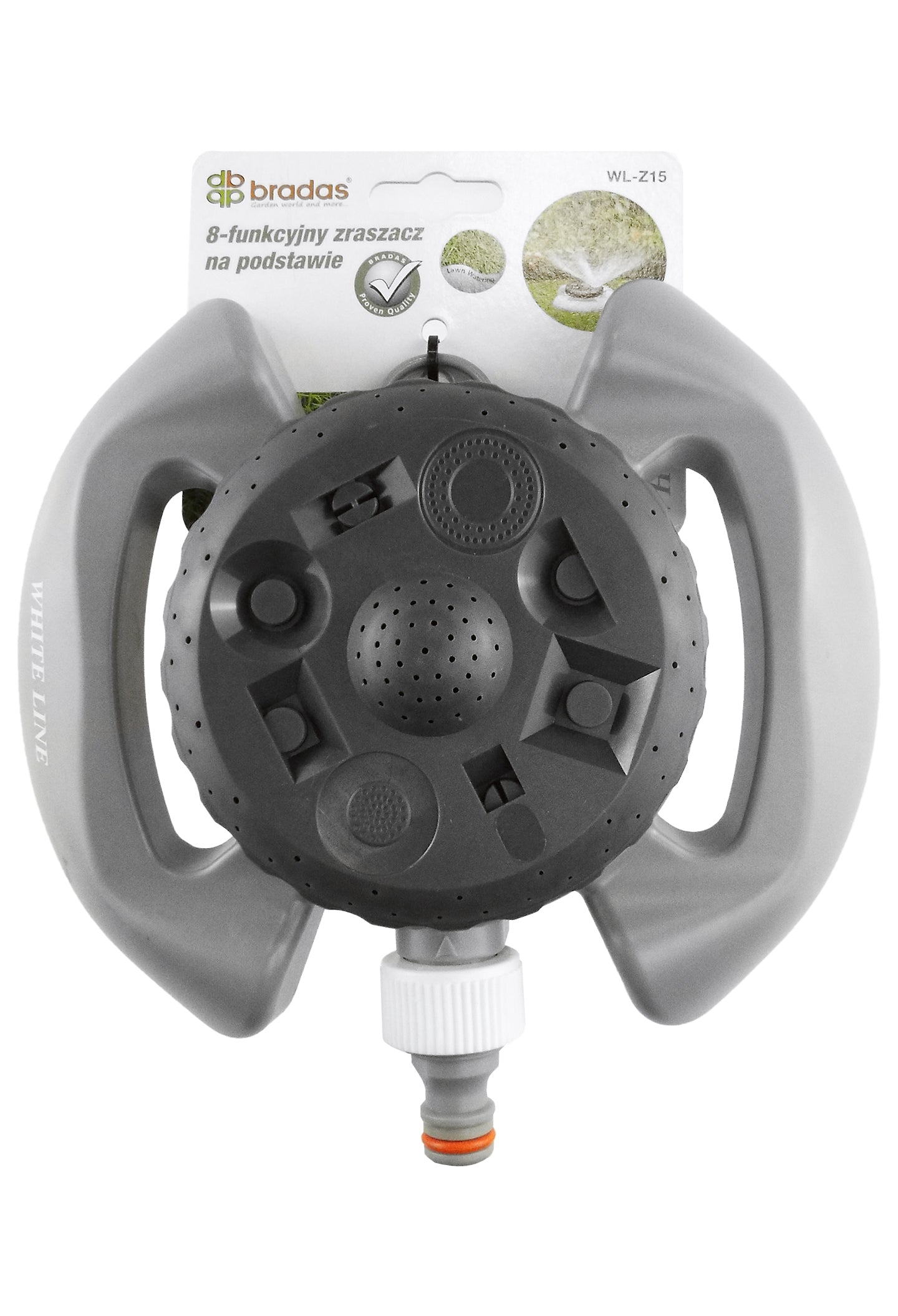 8-Pattern Static Lawn Sprinkler White Line